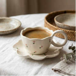 Porcelain Mug & Saucer